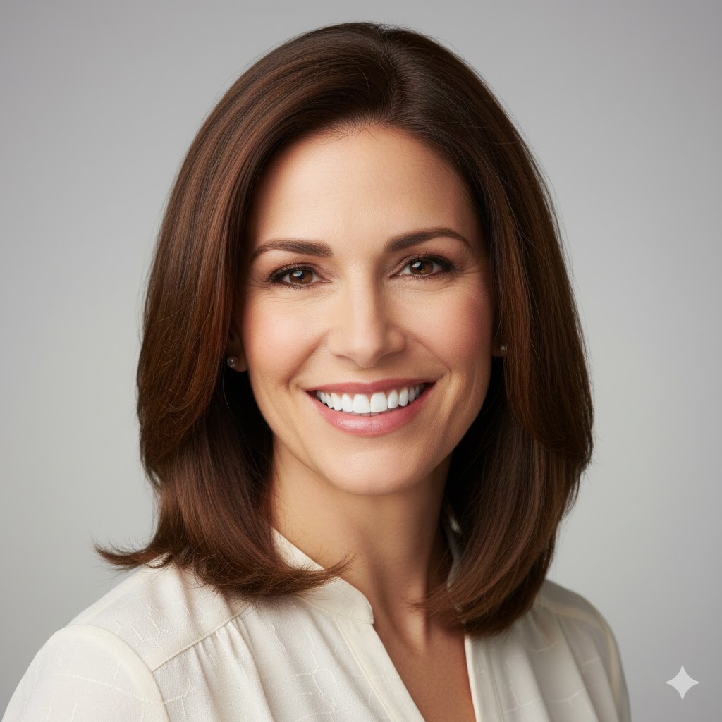 A close-up of a confident, new smile